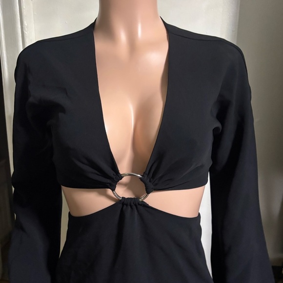 5à7 CINQ A SEPT Women’s Cut Out Black Mini Dress - Picture 7 of 15